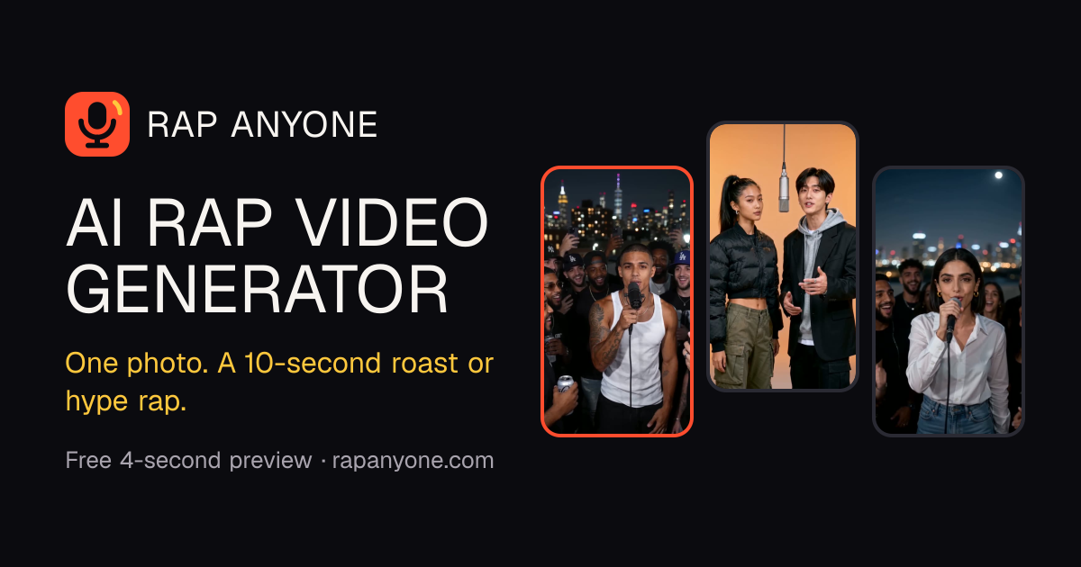 AI Rap Video Generator — Birthday Songs & Roasts | Rap Anyone